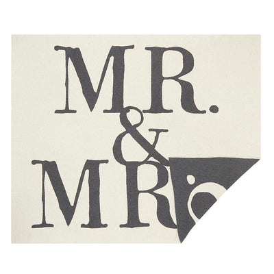 Luxe Mr + Mrs Throw Blanket - Silk & Twine Gift Co