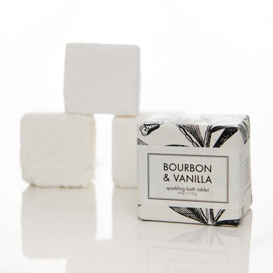 Bourbon + Vanilla Sparkling Bath Tablet - Silk & Twine Gift Co