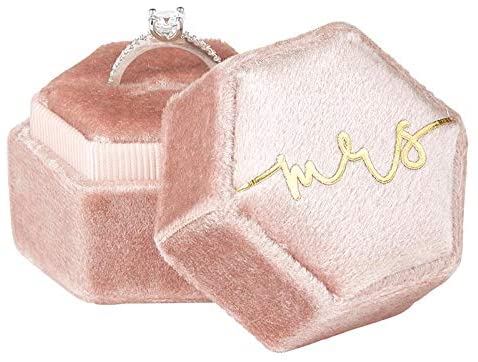 Velvet Mrs. Ring Box - Silk & Twine Gift Co