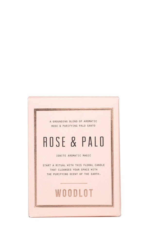 Woodlot Rose + Palo Candle - Silk & Twine Gift Co