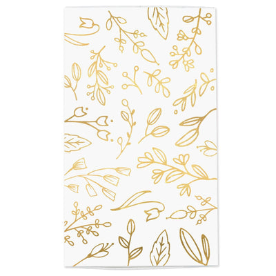White & Gold Foil Floral Match Box - Silk & Twine Gift Co