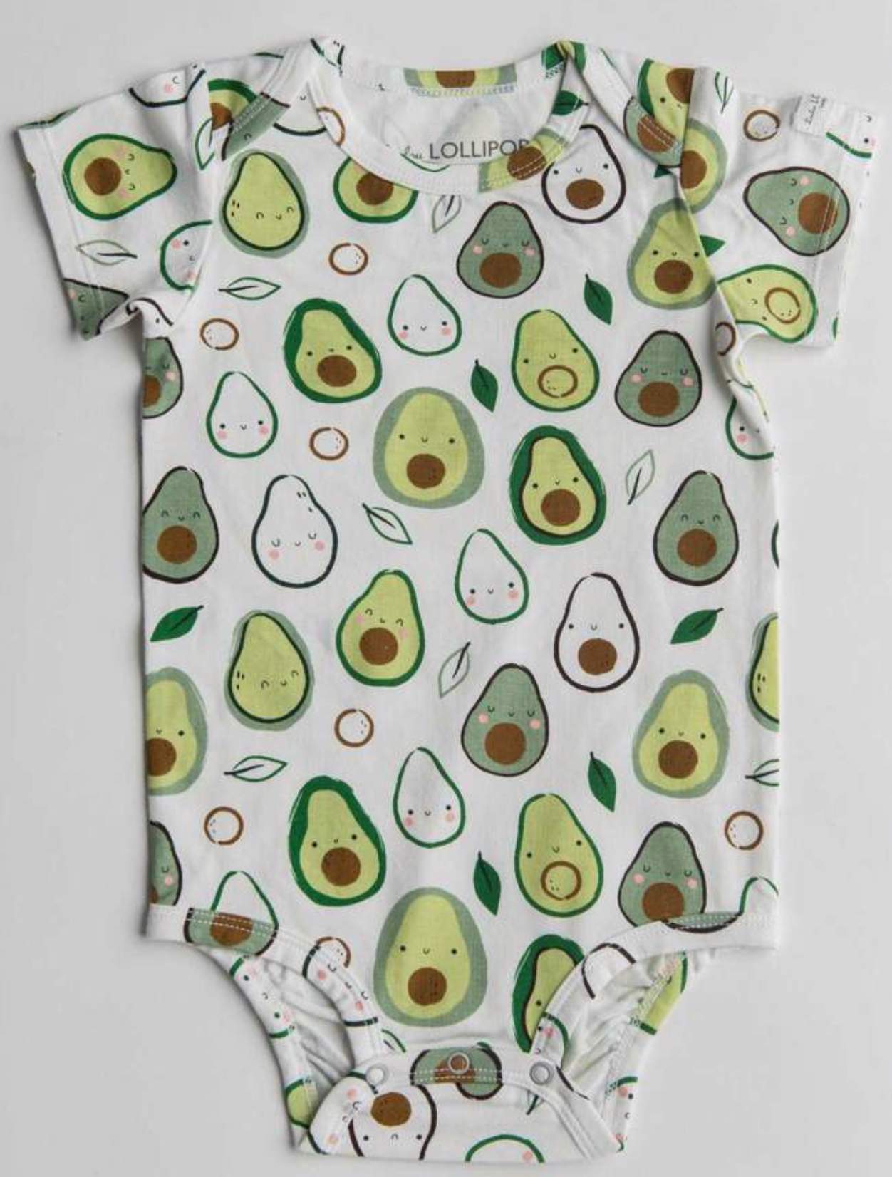 Loulou Lollipop Short Sleeved Avocado Bodysuit - Silk & Twine Gift Co