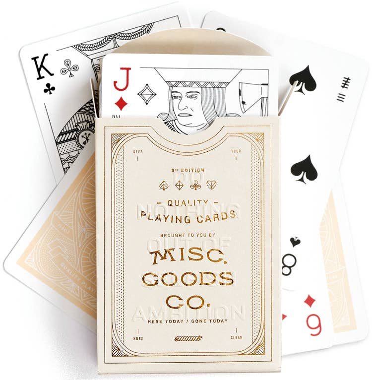 Ivory Playing Cards - Silk & Twine Gift Co