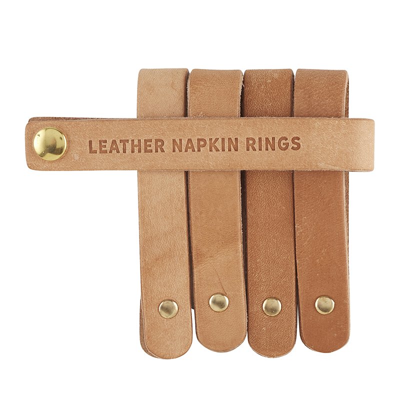 Leather Napkin Rings - Silk & Twine Gift Co